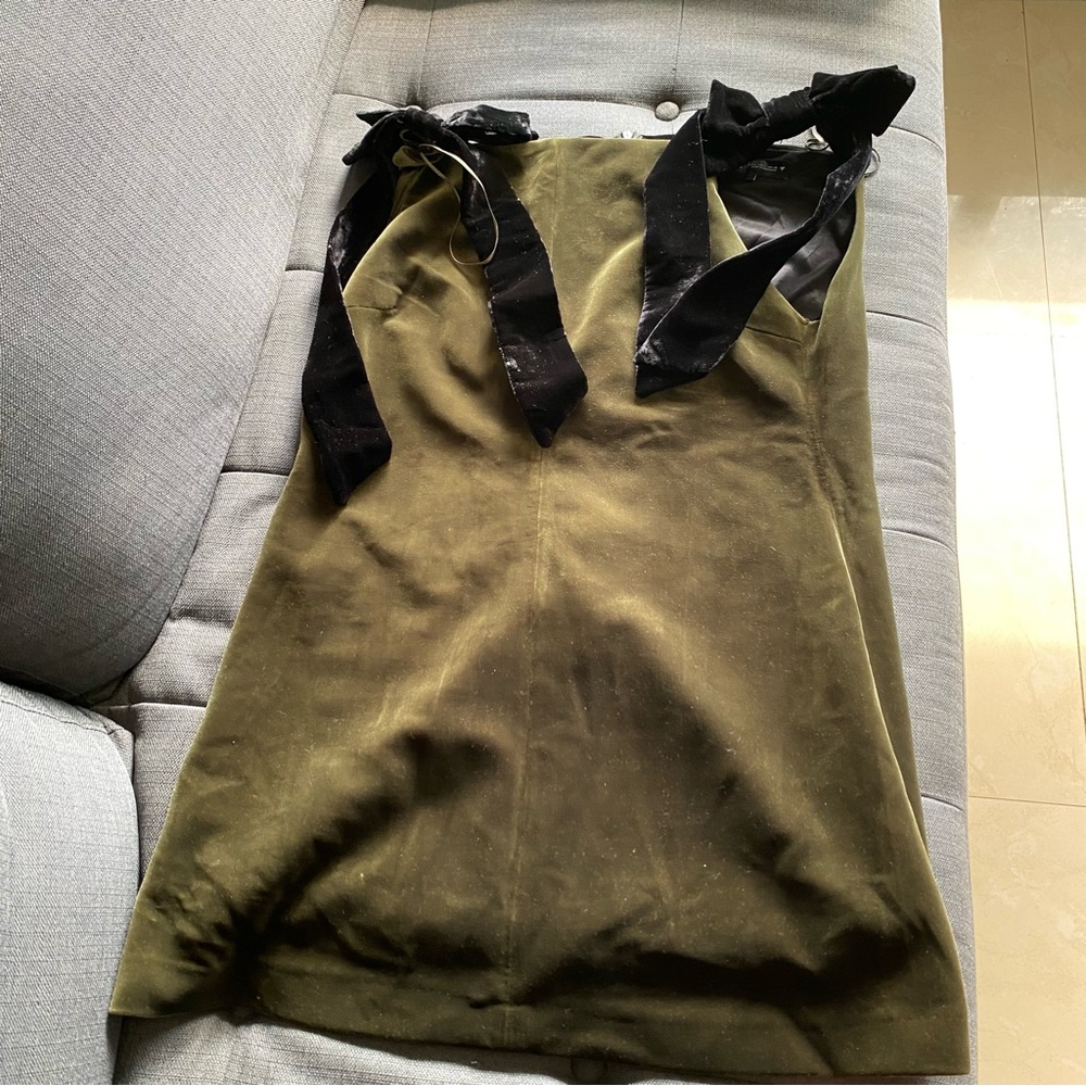 Zara Green Sheath Mini Dress Spaghetti Strap